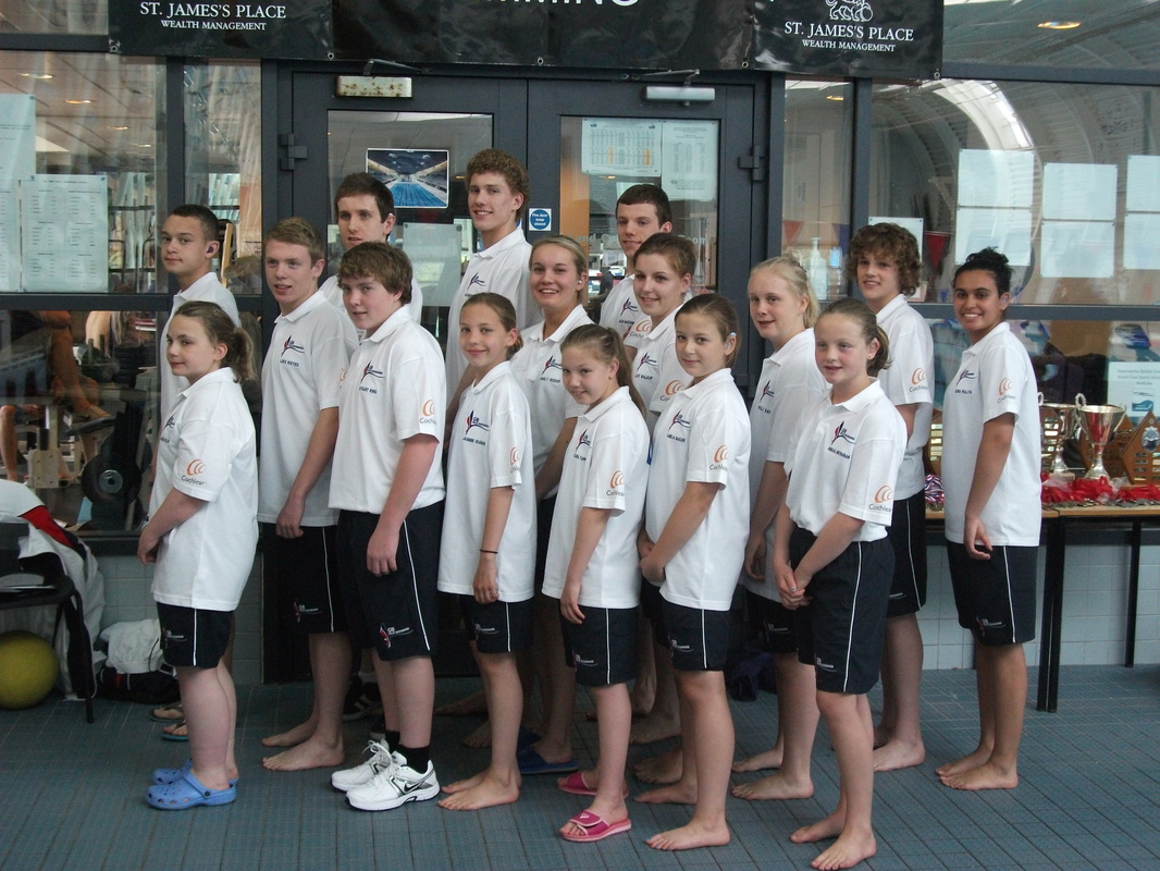 Some of the GBDeafSwimming members with their new kit.